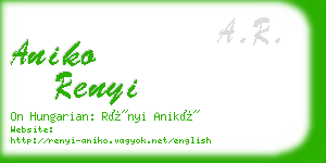 aniko renyi business card